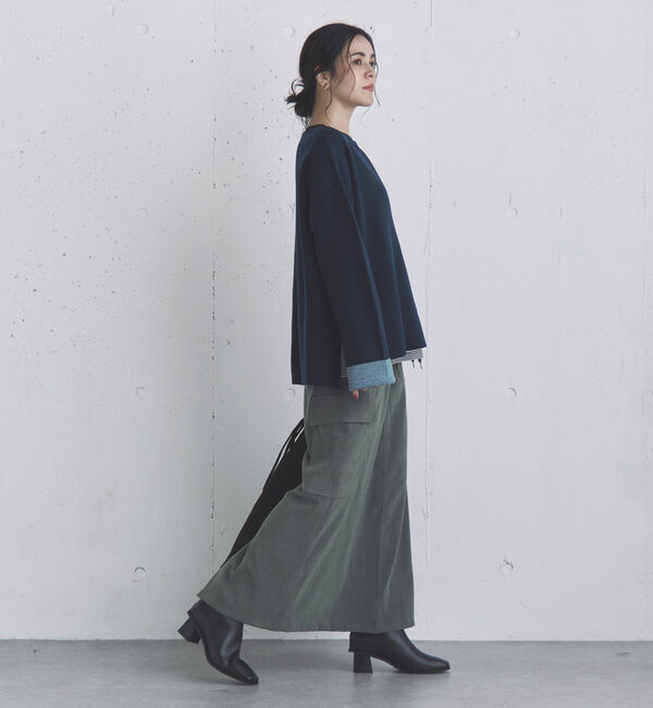 Doux archives「Ｖネック配色ニットプルオーバー」|ニット・セーター|