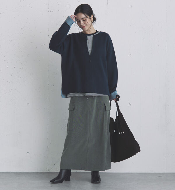 Doux archives「Ｖネック配色ニットプルオーバー」|ニット・セーター|