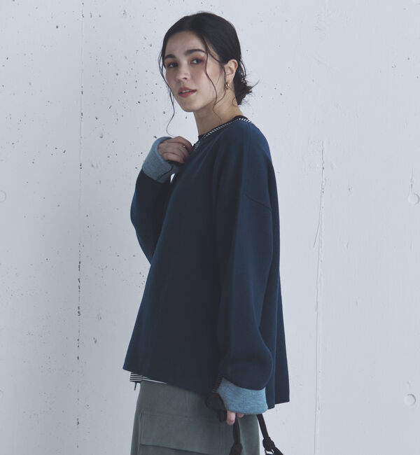 Doux archives「Ｖネック配色ニットプルオーバー」|ニット・セーター|