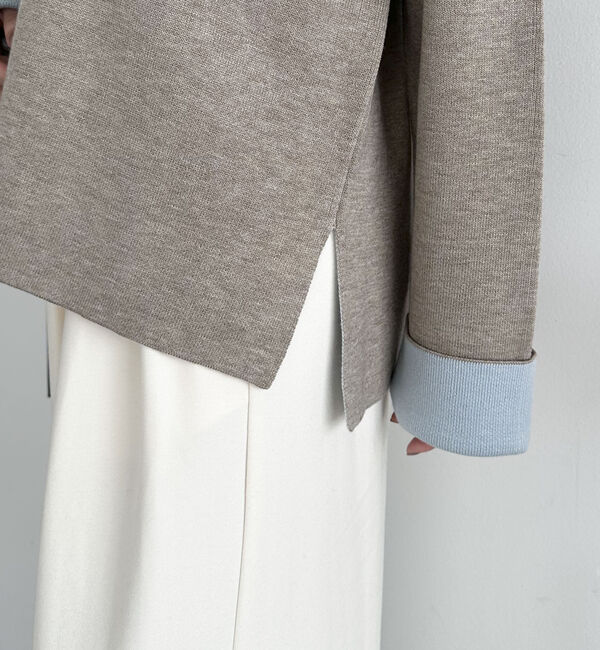 Doux archives「Ｖネック配色ニットプルオーバー」|ニット・セーター|