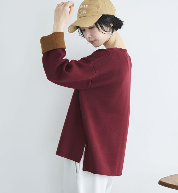 Doux archives「Ｖネック配色ニットプルオーバー」|ニット・セーター|