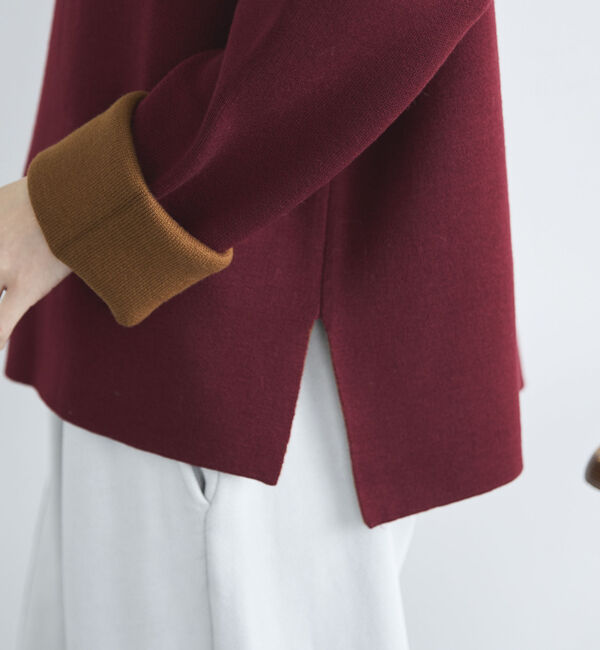 Doux archives「Ｖネック配色ニットプルオーバー」|ニット・セーター|