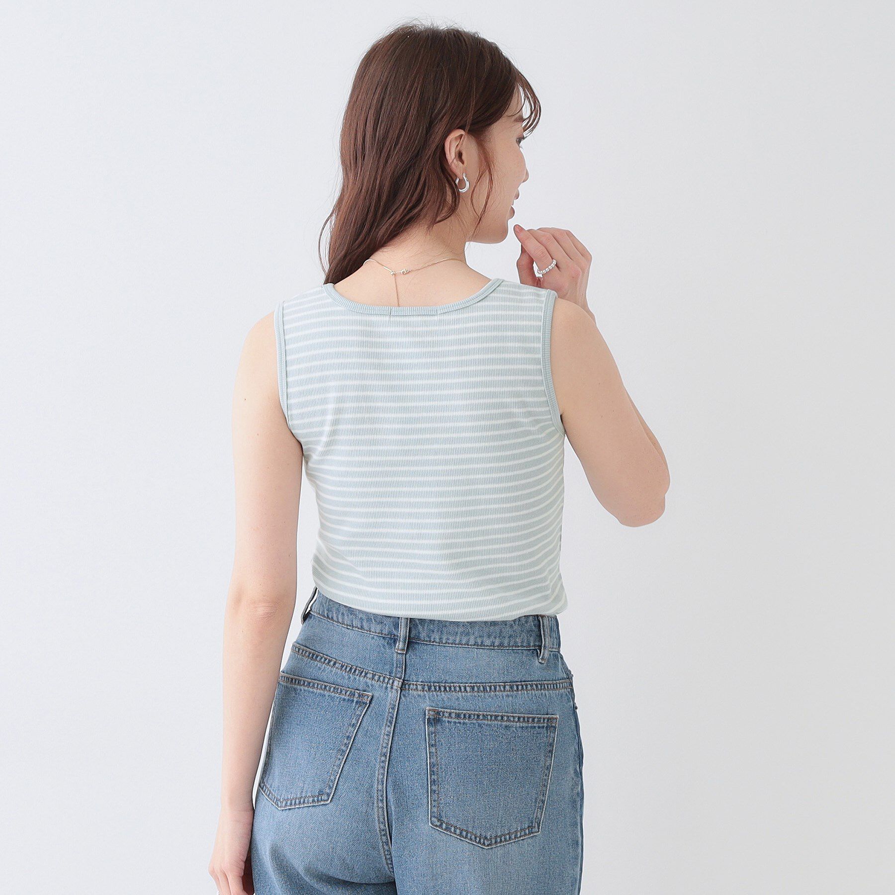 SHOO･LA･RUE「【洗える/S-LL】色違いで揃えたい テレコリブタンクトップ」|キャミソール|