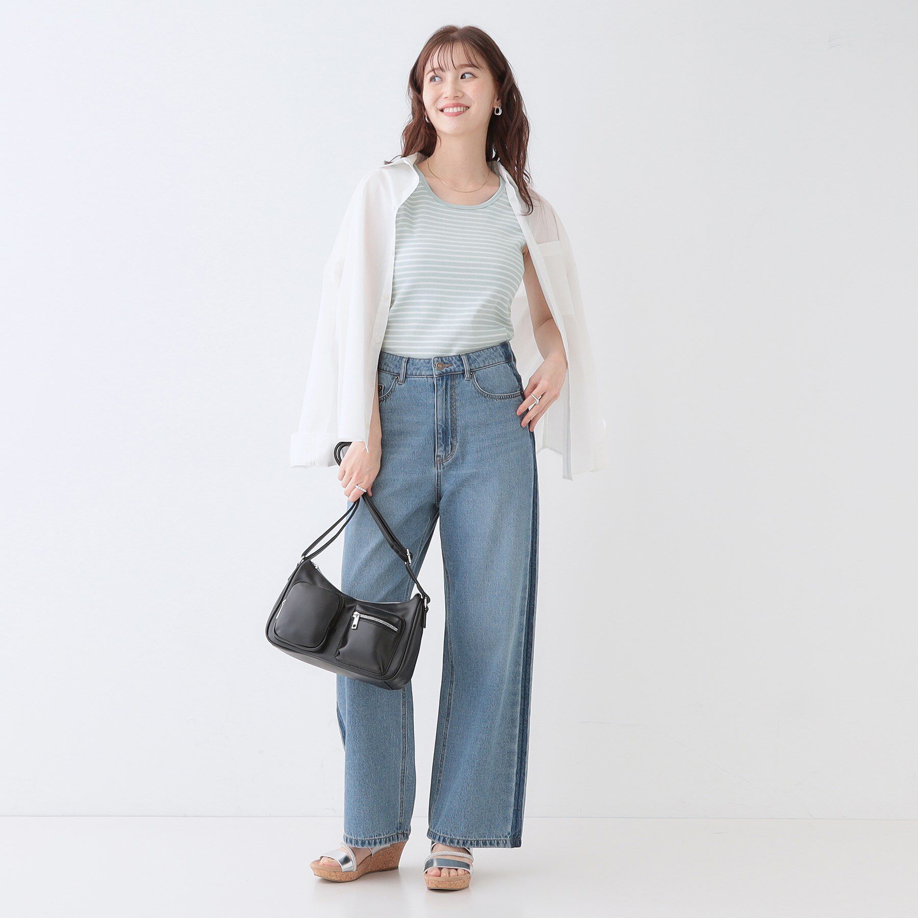 SHOO･LA･RUE「【洗える/S-LL】色違いで揃えたい テレコリブタンクトップ」|キャミソール|