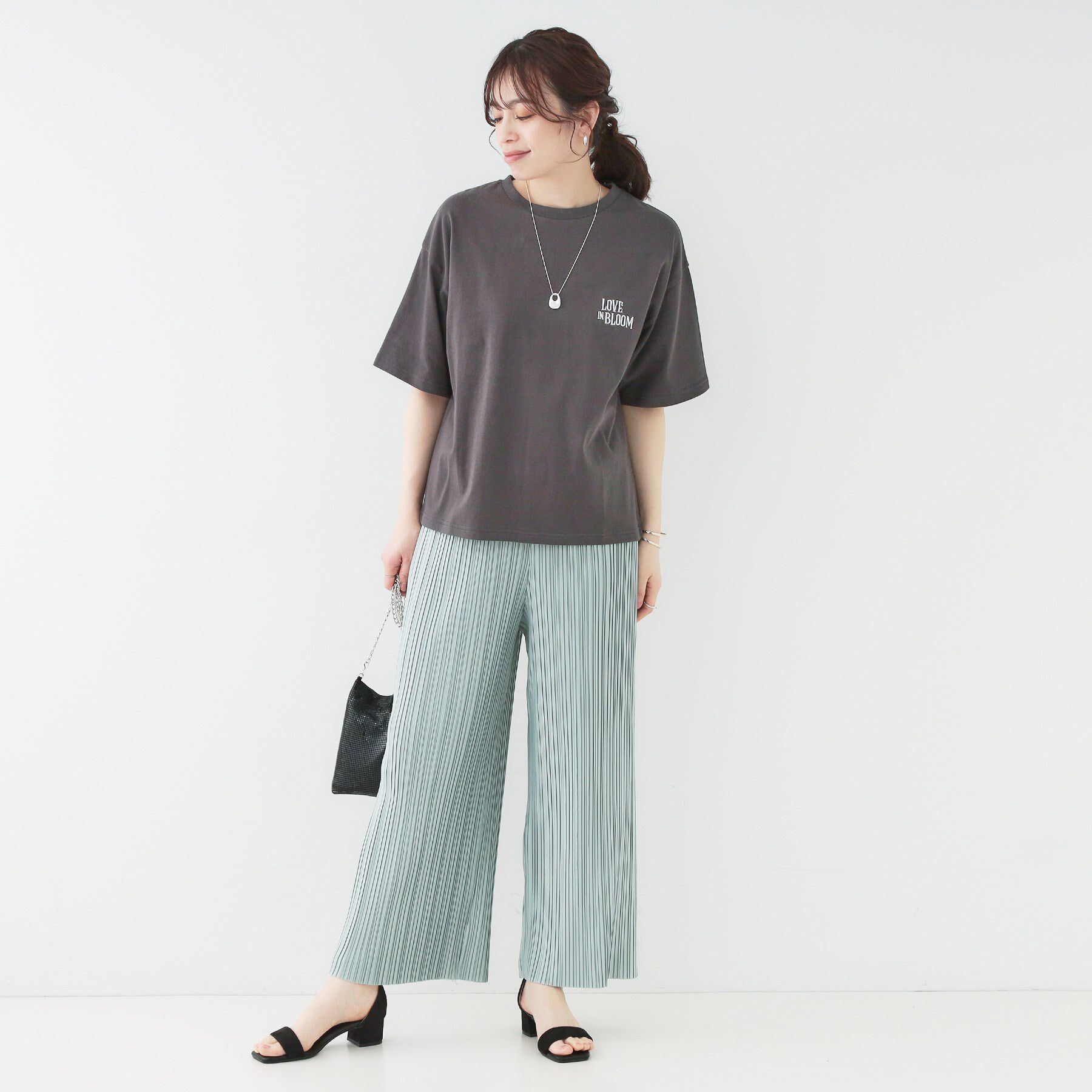 SHOO･LA･RUE「【洗える】楽してほっそり見え カットプリーツパンツ」|その他|