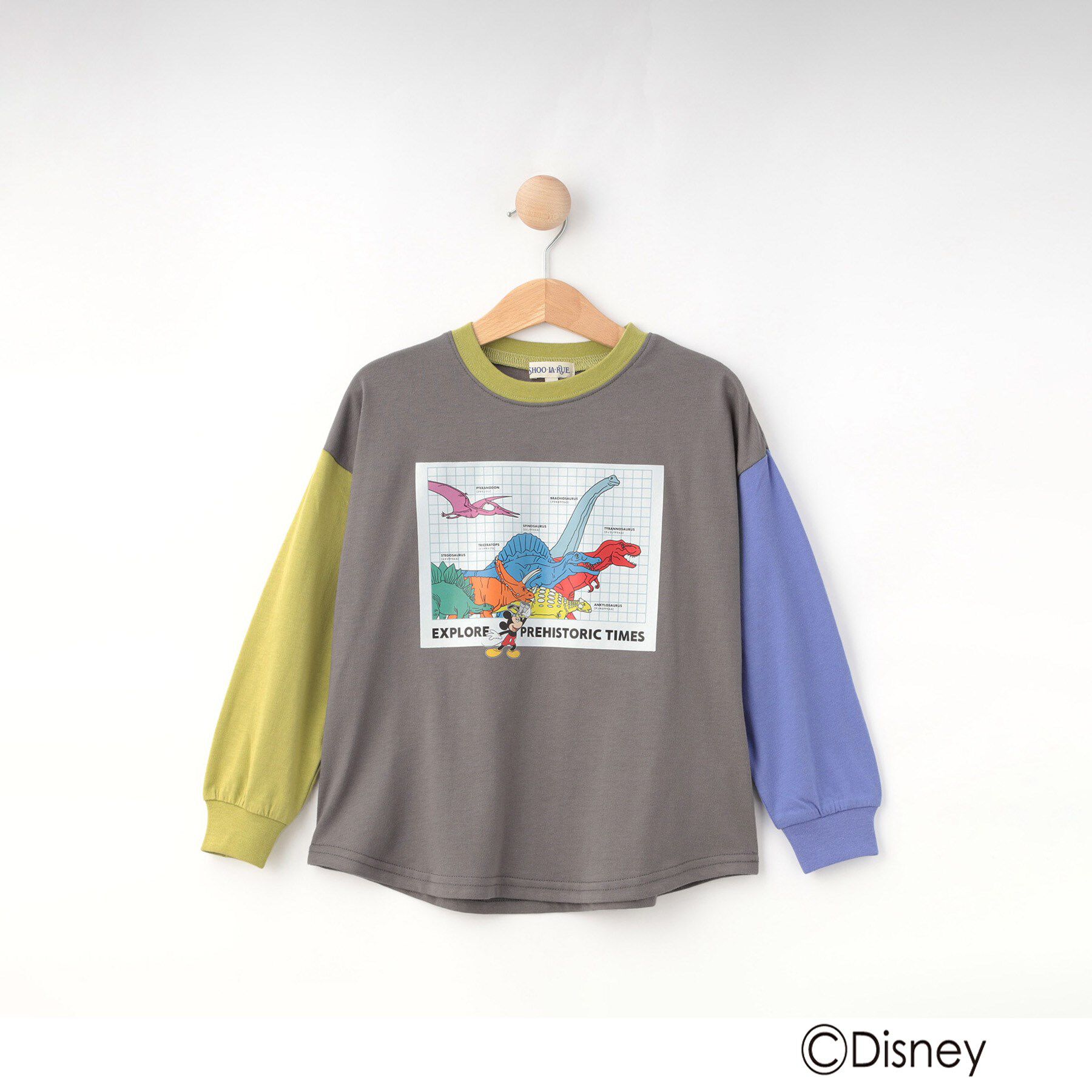 SHOO･LA･RUE「【Disney】トドラー袖配色ロンT」|Tシャツ・カットソー|チャコールグレー(5