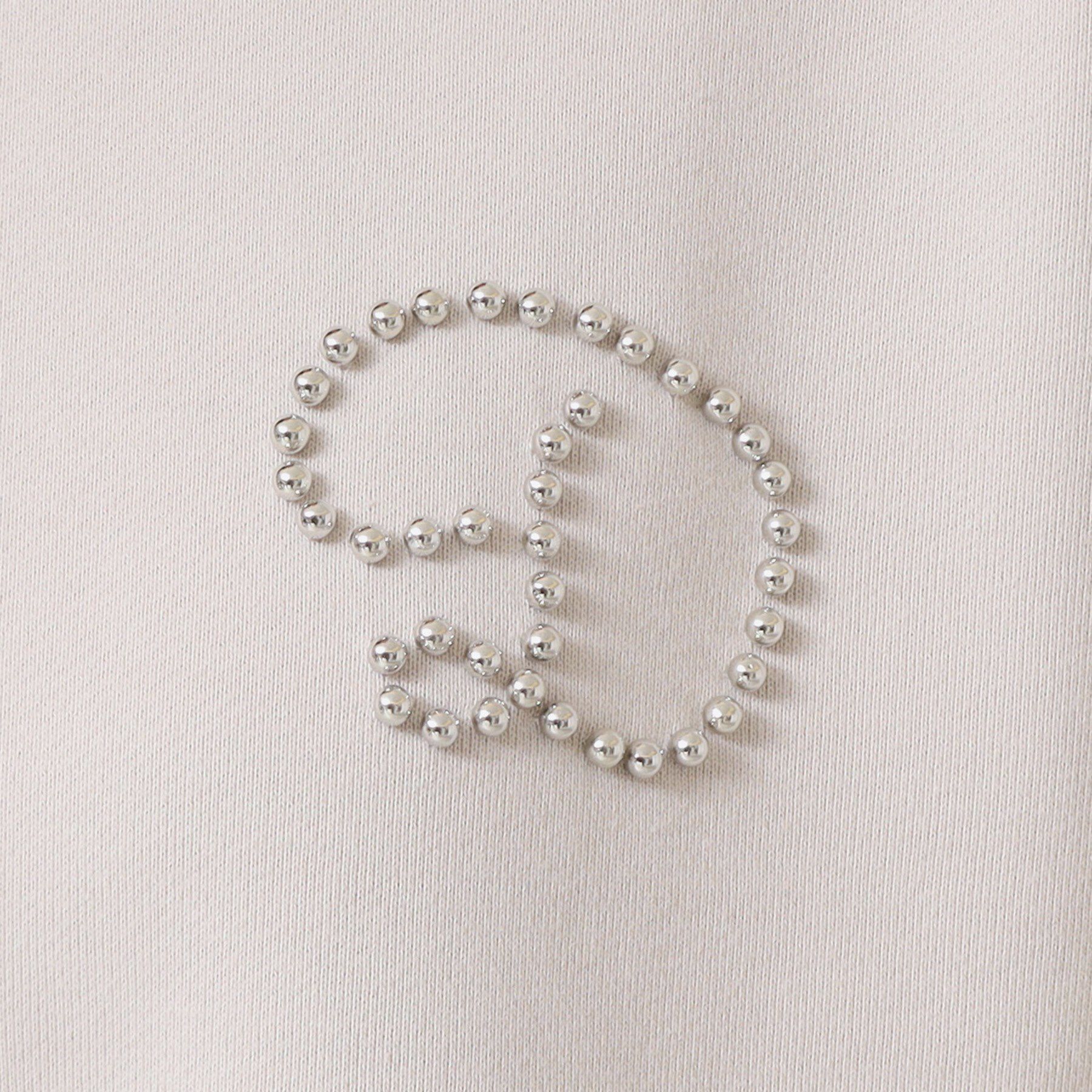 Dessin「【洗える】スタッズDマーク付きクロップド丈スウェット」|パーカー|