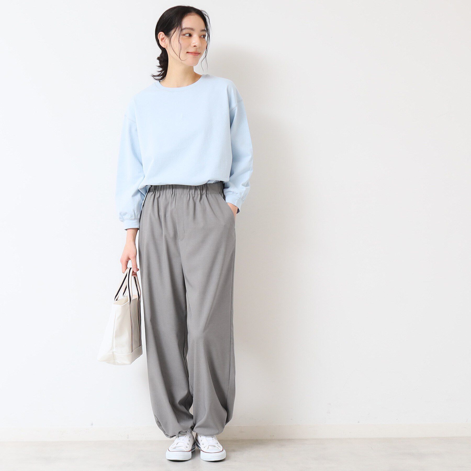 Dessin「【ウエストゴム・洗える】裾ドロスト付きパンツ（S～L）」|その他|