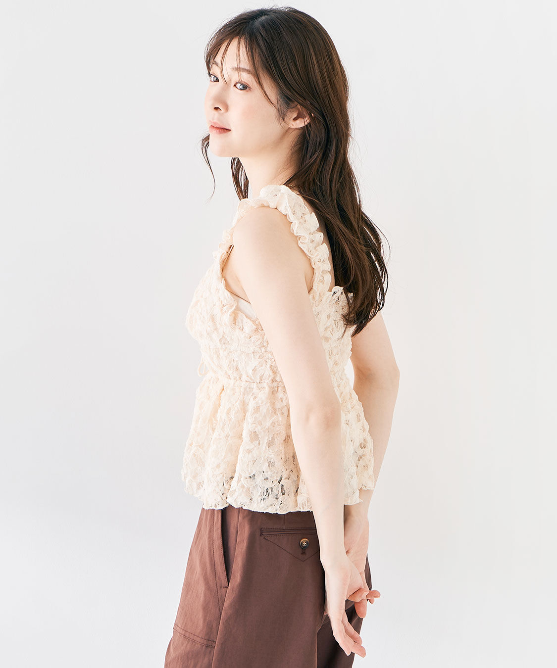 COCO DEAL「フリルキャミペプラムブラウス」|シャツ・ブラウス|