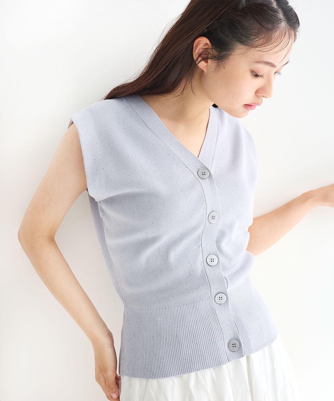 COCO DEAL「スパンコールニットベスト」|ニット・セーター|