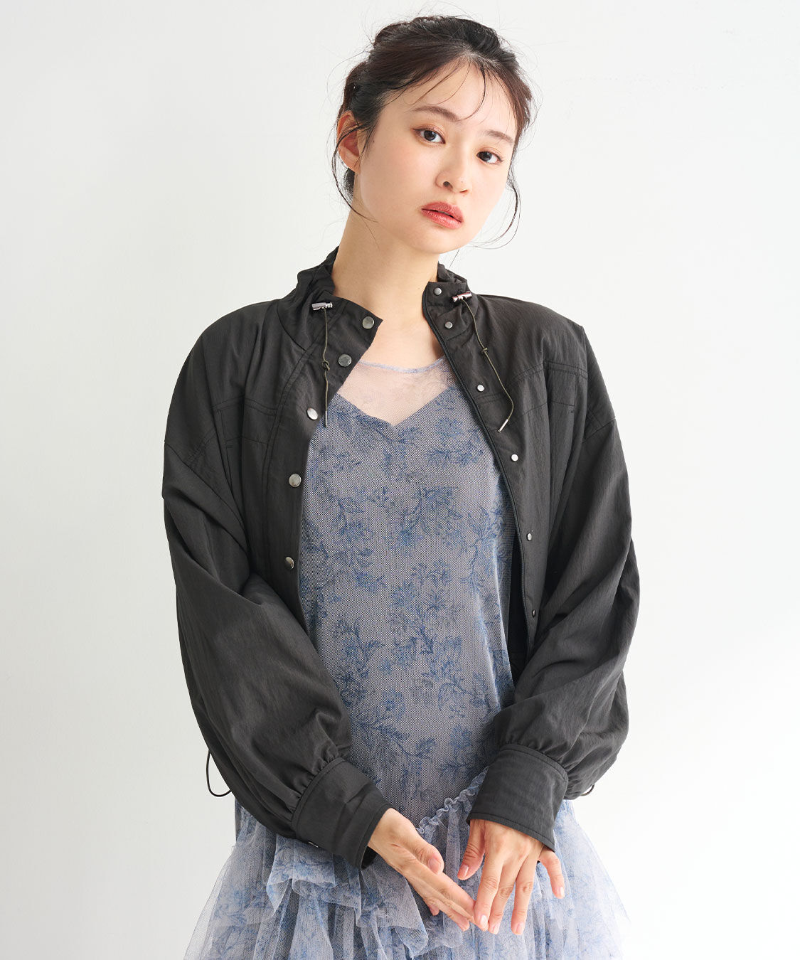 COCO DEAL「ラインフラワーチュールフリルワンピース」|ワンピース|