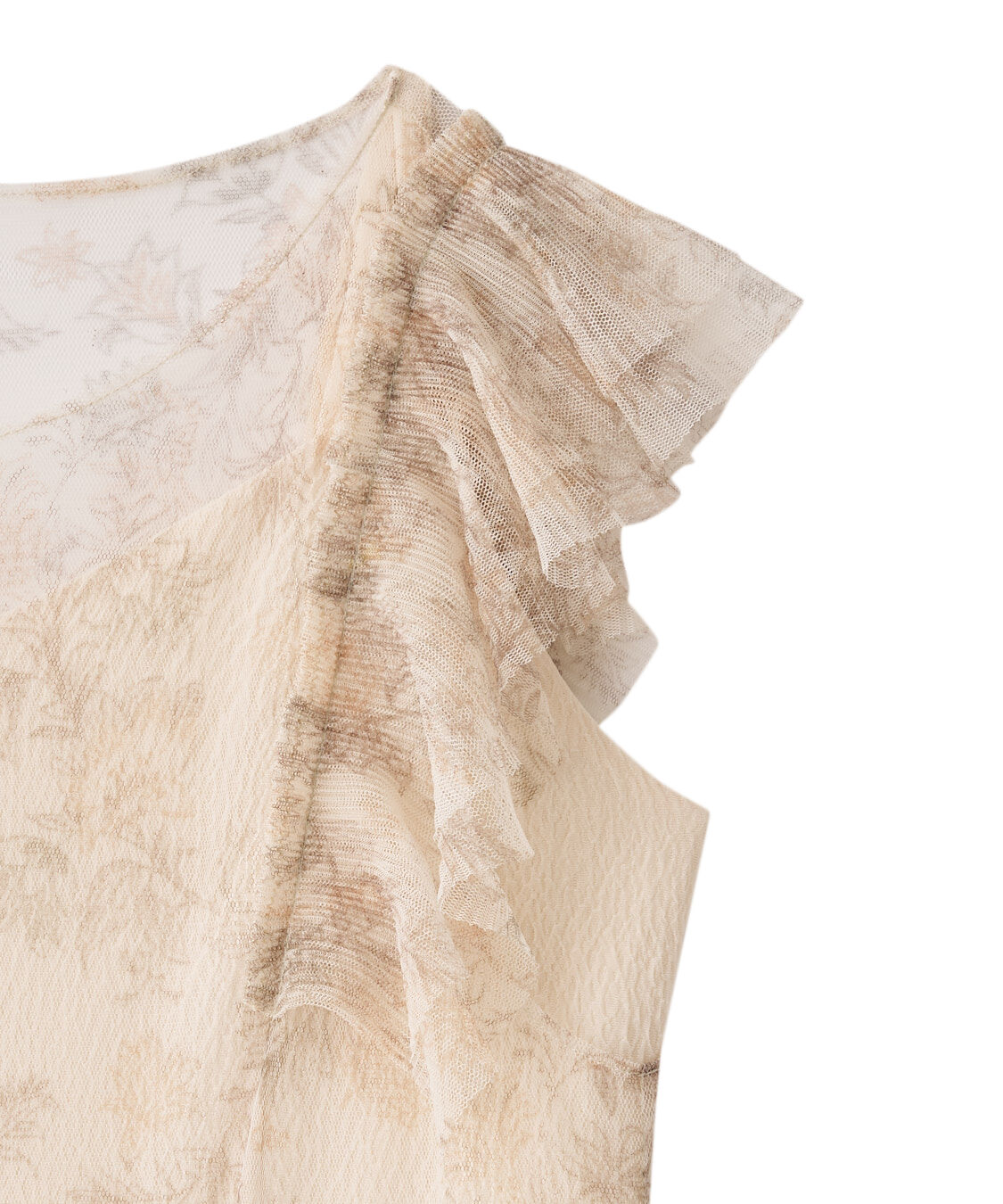 COCO DEAL「ラインフラワーチュールフリルワンピース」|ワンピース|