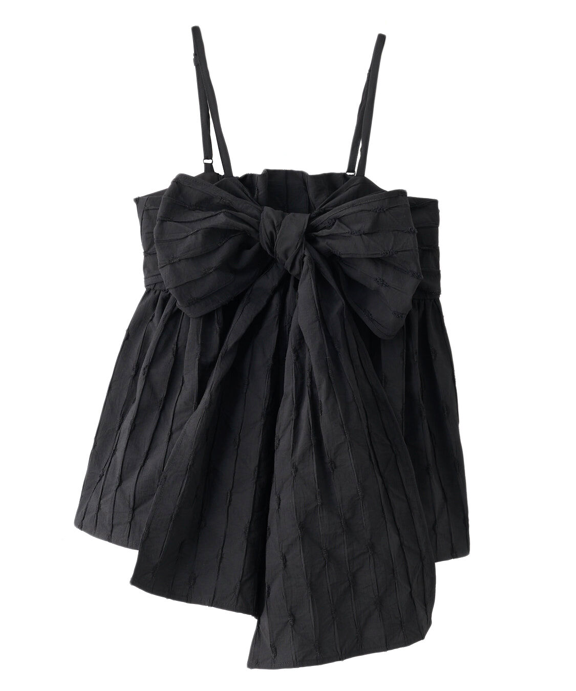 COCO DEAL「リボンペプラムジャカードキャミブラウス」|シャツ・ブラウス|ブラック