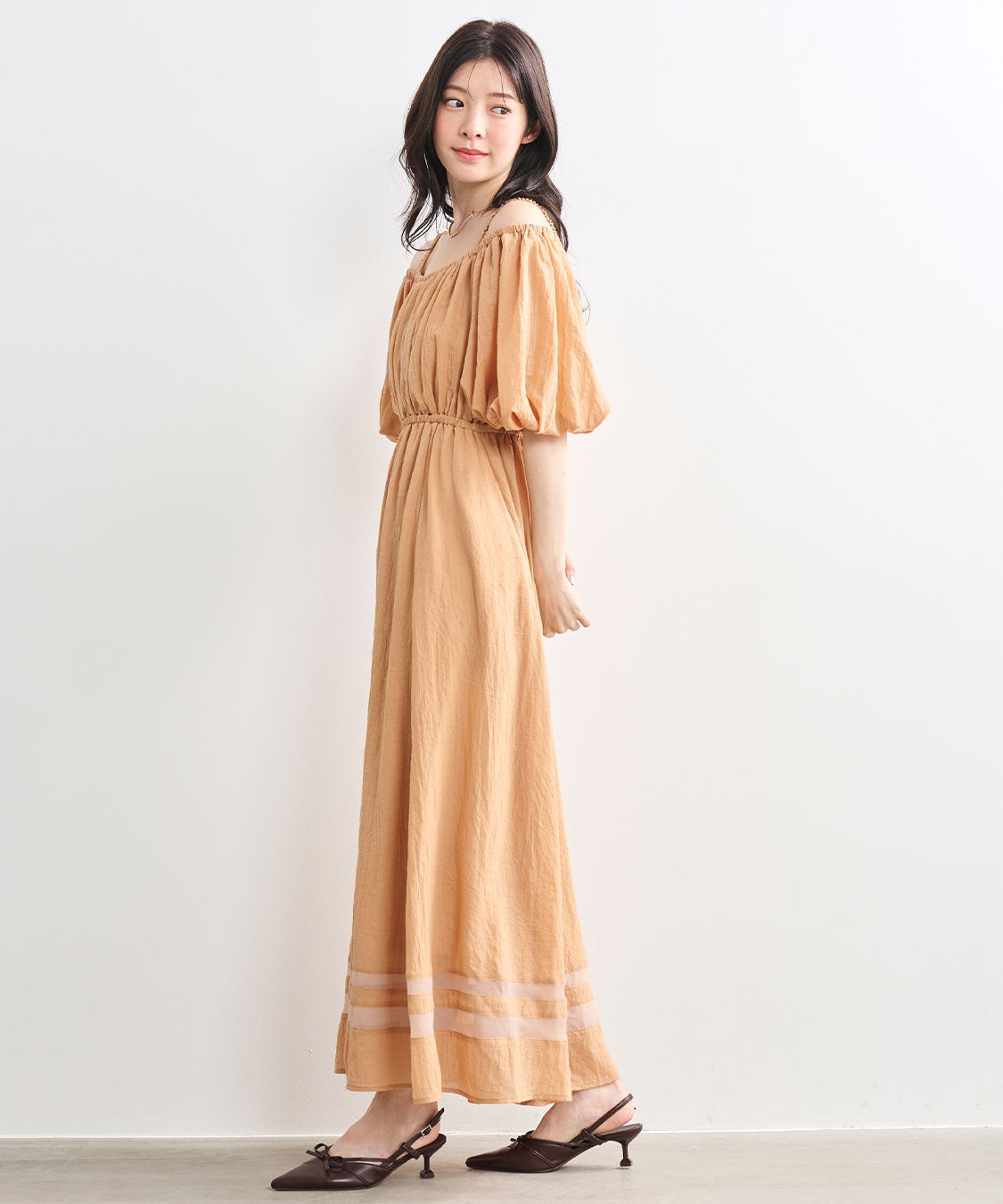 COCO DEAL「バルーンスリーブオフショルワンピース」|ワンピース|