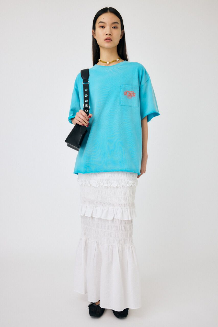 MOUSSY「DAMAGED BACK LOGO Tシャツ」|Tシャツ・カットソー|