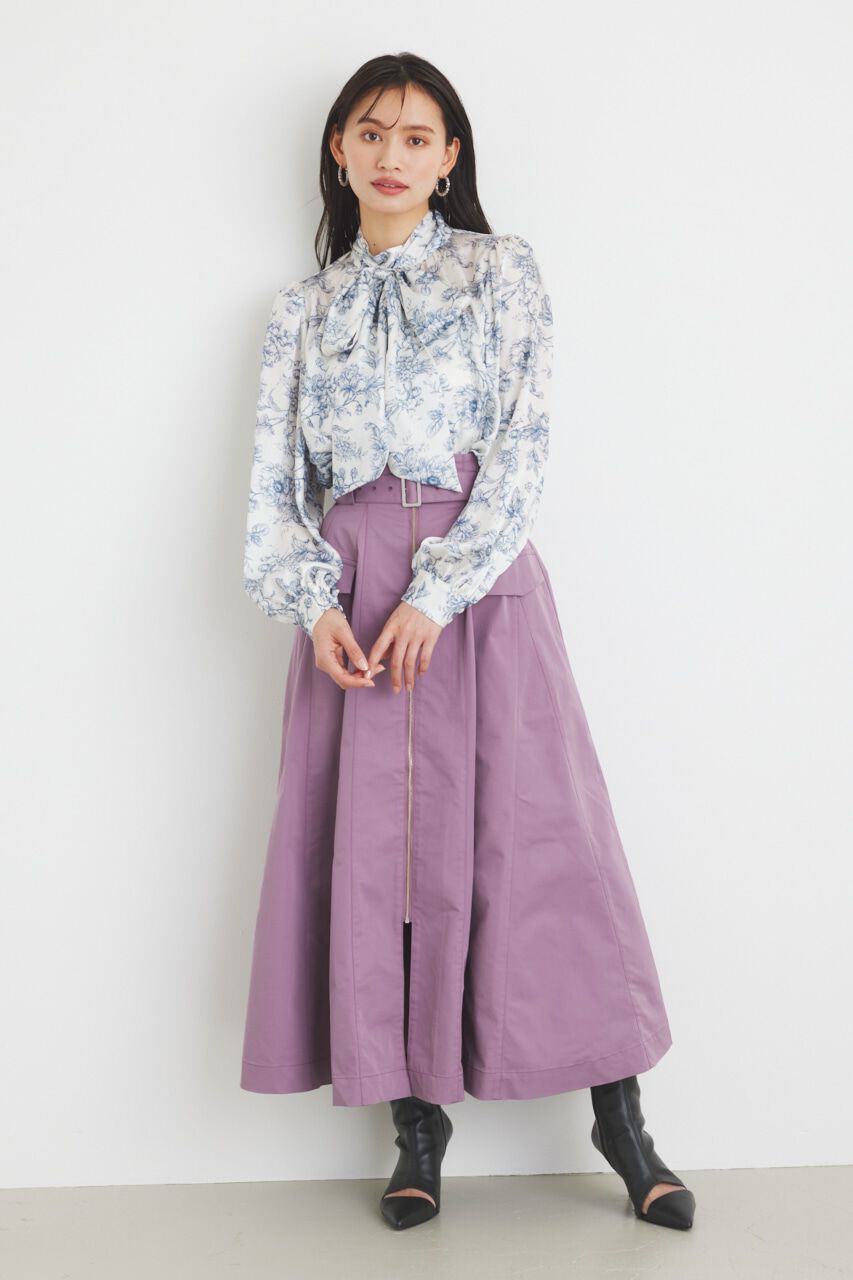 rienda「ハイウエストトレンチフレアSK」|スカート|