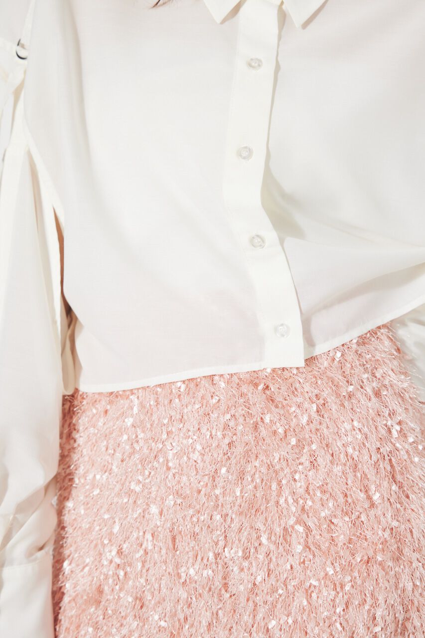 rienda「クロップドSH TOP」|シャツ・ブラウス|