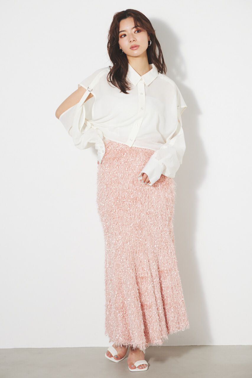 rienda「クロップドSH TOP」|シャツ・ブラウス|