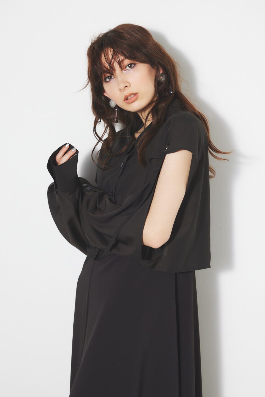 rienda「クロップドSH TOP」|シャツ・ブラウス|