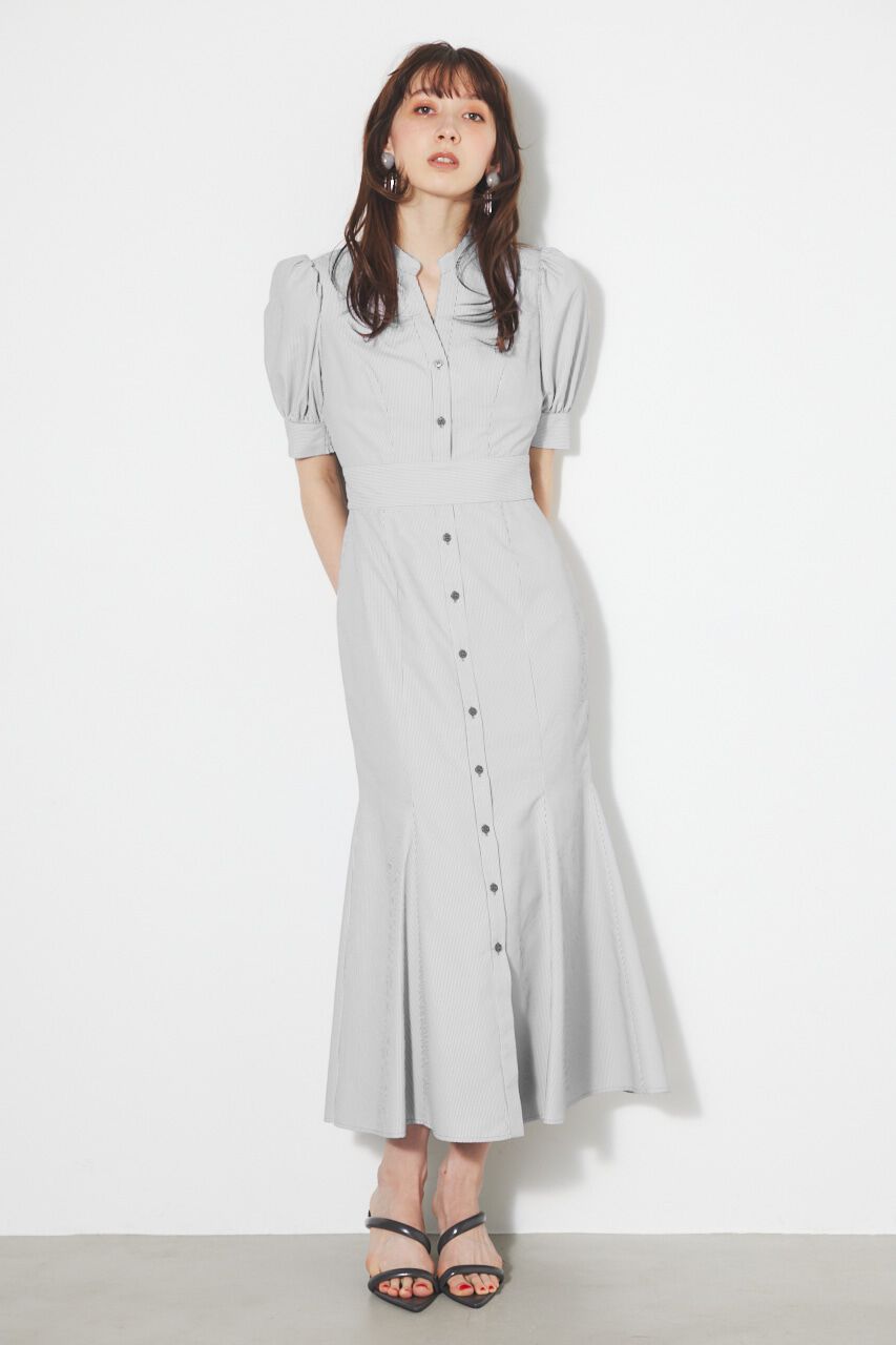 rienda「バックフリルオープンマーメイドOP」|ワンピース|BLK