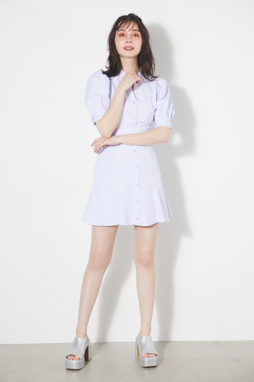 rienda「バックフリルオープンマーメイドミニOP」|ワンピース|PUR