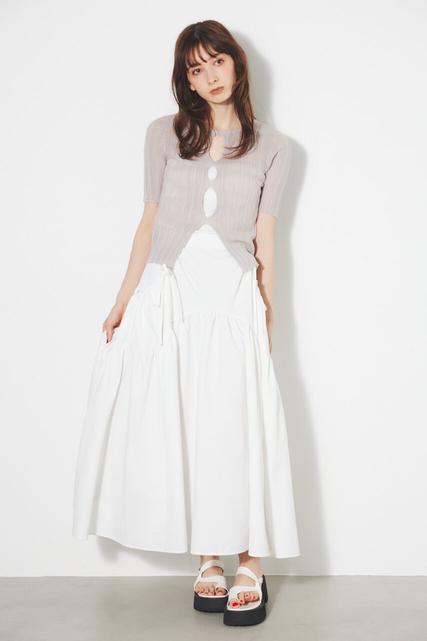 rienda「スリットデザイン2WAY TOP」|ニット・セーター|