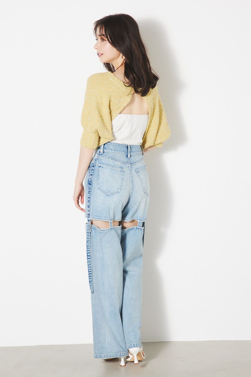 rienda「2WAYクロップドボレロKnit CD」|カーディガン|