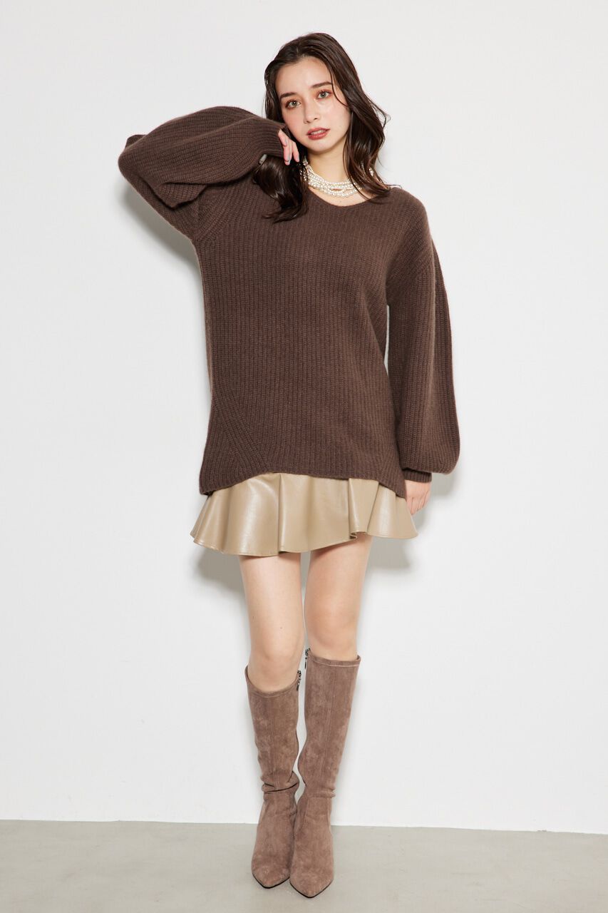 rienda「ラクーンMIXKnitTOP」|ニット・セーター|