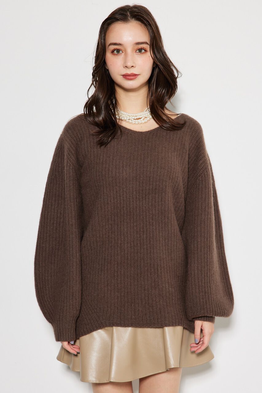 rienda「ラクーンMIXKnitTOP」|ニット・セーター|