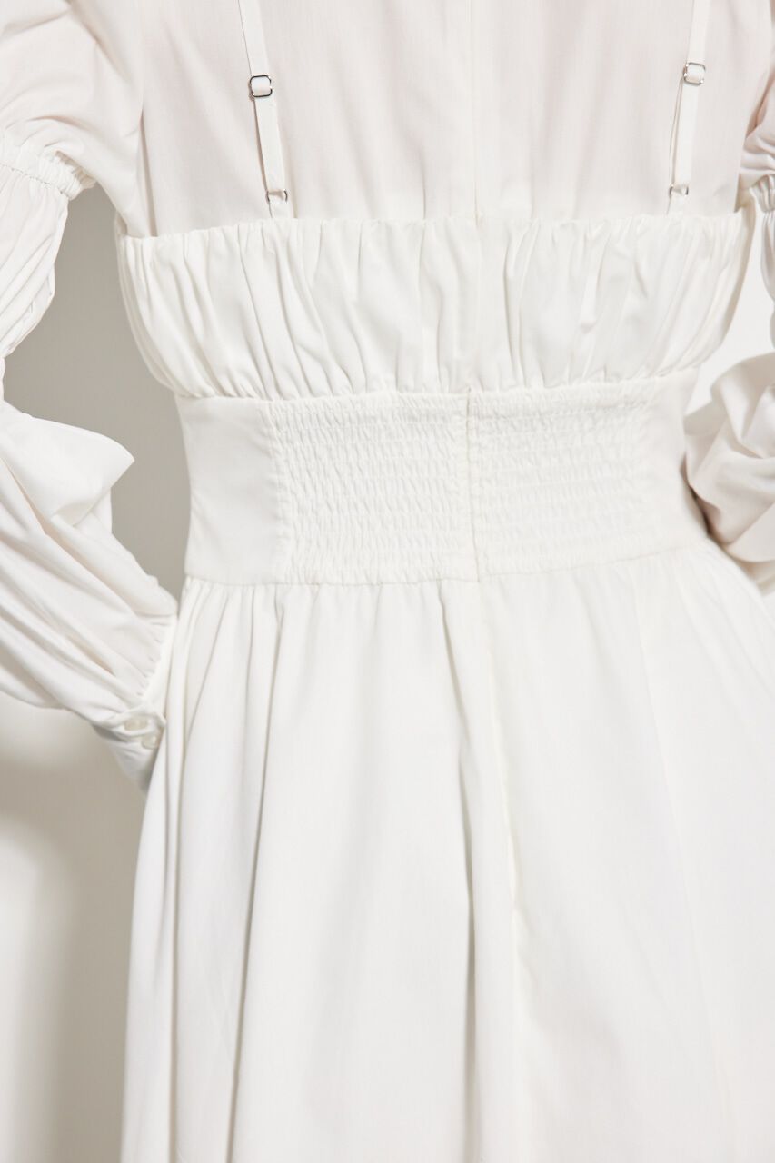 rienda「ビスチェディテールギャザーフレアOP」|ワンピース|