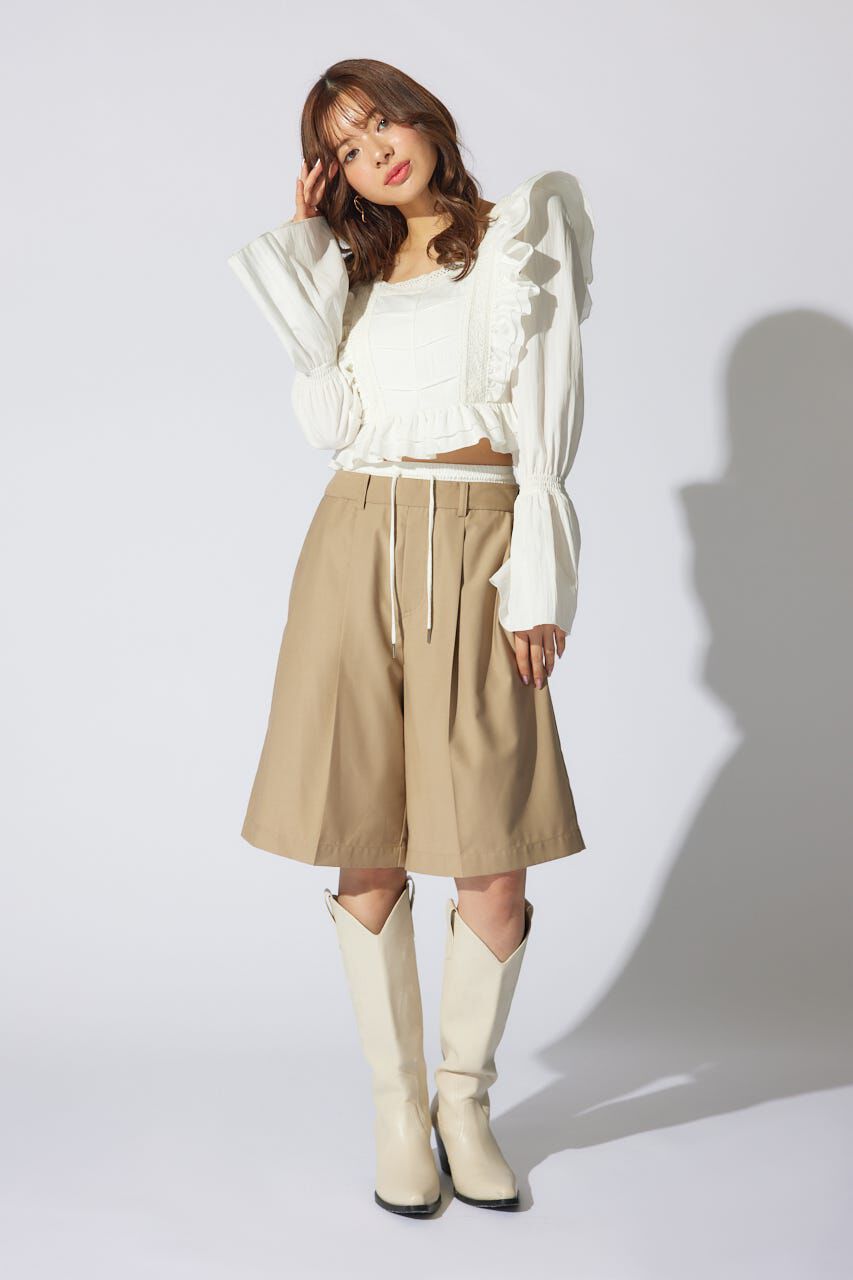rienda「レースラインペプラムブラウス」|シャツ・ブラウス|