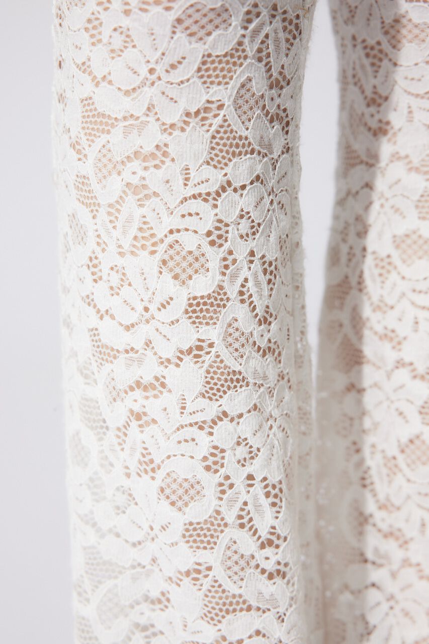 rienda「レースフレアジャストウエストパンツ」|その他|