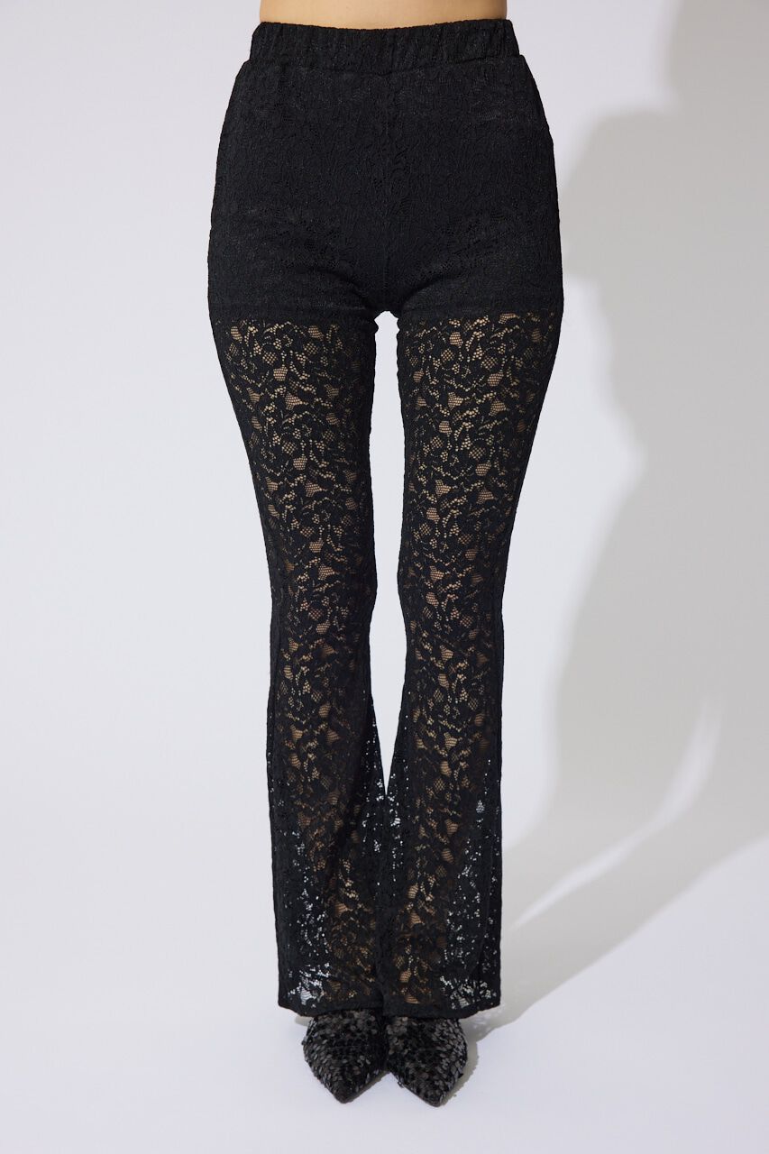 rienda「レースフレアジャストウエストパンツ」|その他|