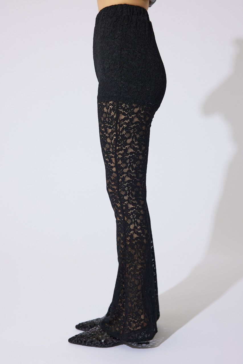 rienda「レースフレアジャストウエストパンツ」|その他|