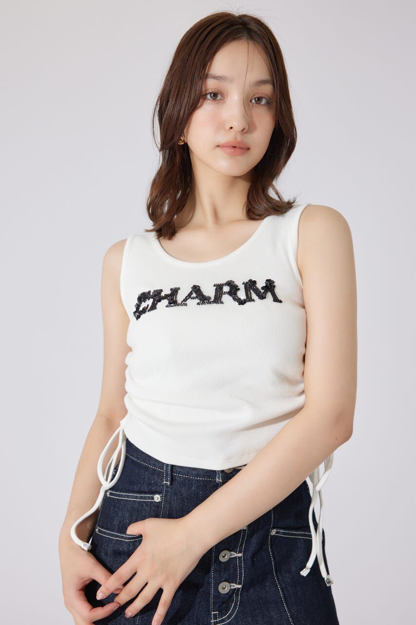 rienda「ビジュードロストタンクトップス」|タンクトップ|WHT