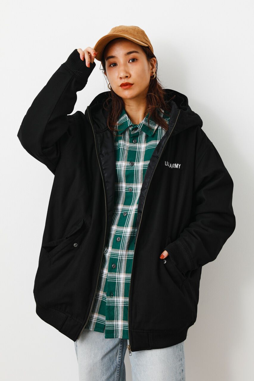 RODEO CROWNS「（WEB限定）フードフェイクファーパディングブルゾン」|ブルゾン・スタジャン|