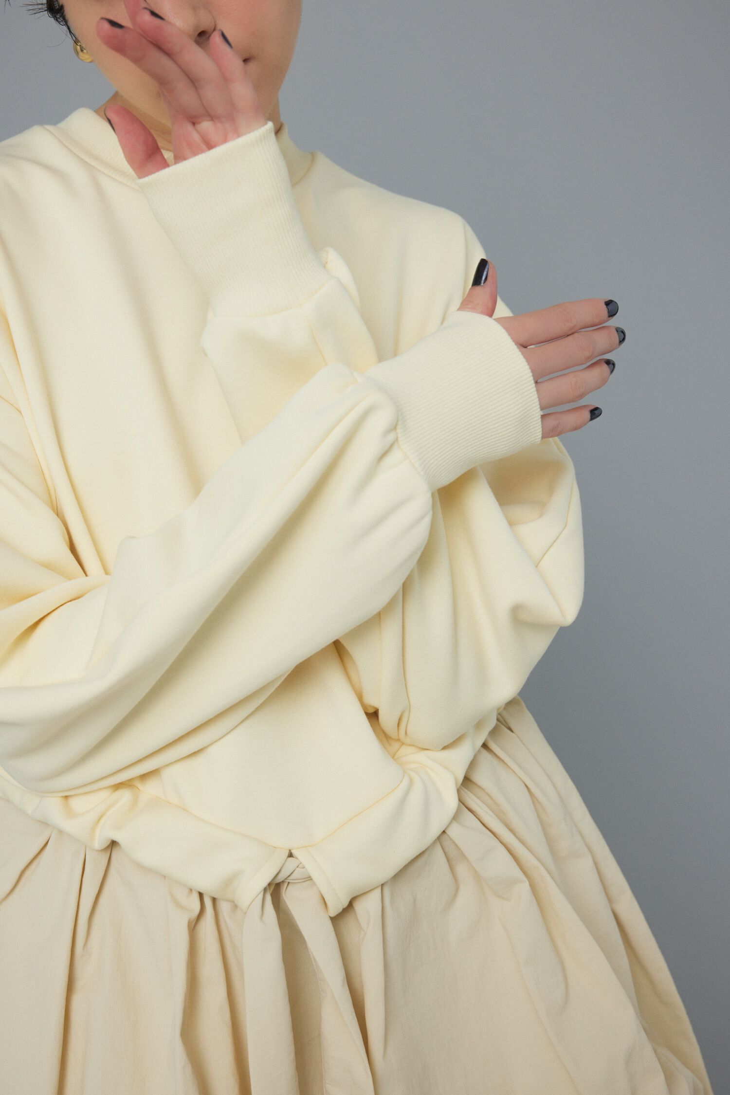 HeRIN.CYE「Balloon hem docking tops」|Tシャツ・カットソー|