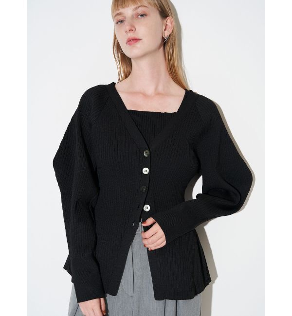 ELENDEEK「SILHOUETTE ENSEMBLE KT」|カーディガン|ブラック