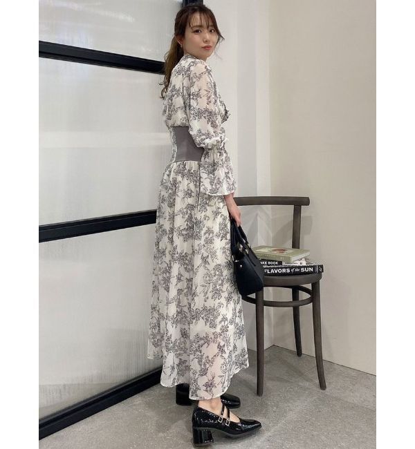 dazzlin「サイドリブタイフラワーワンピース」|ワンピース|