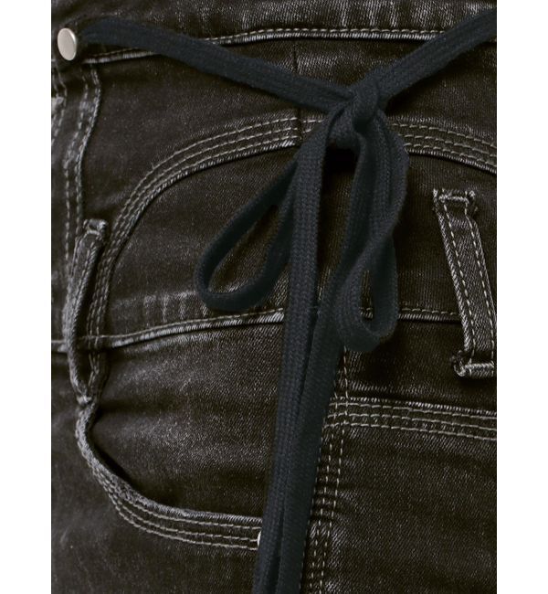 EMODA「リボンハイウエストフレアパギンス」|デニム|