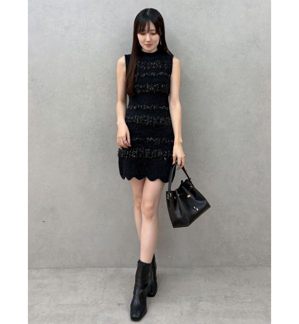 MERCURYDUO「ツイードニットミニワンピースカーデアンサンブル」|ワンピース|