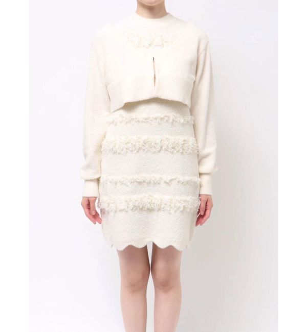 MERCURYDUO「ツイードニットミニワンピースカーデアンサンブル」|ワンピース|