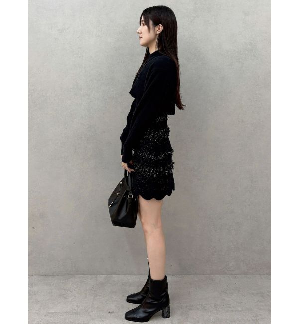 MERCURYDUO「ツイードニットミニワンピースカーデアンサンブル」|ワンピース|