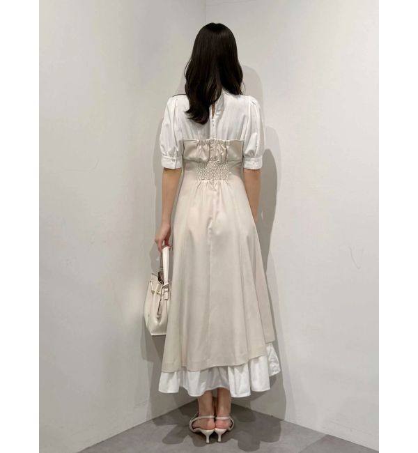 MERCURYDUO「シャツドッキングベアワンピース」|ワンピース|