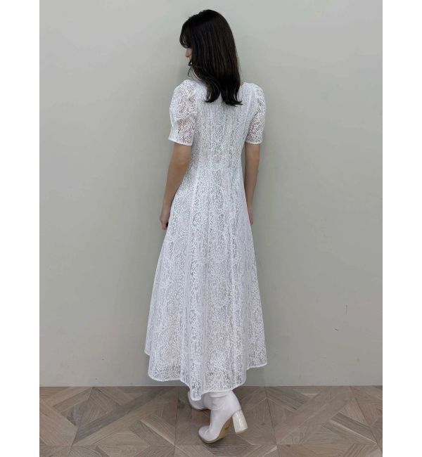 MERCURYDUO「レースパイピングロングワンピース」|ワンピース|