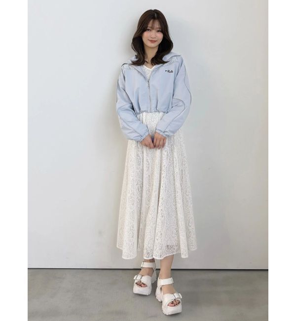 MERCURYDUO「レースパイピングロングワンピース」|ワンピース|