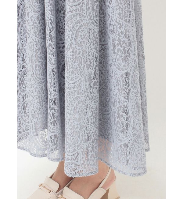 MERCURYDUO「レースパイピングロングワンピース」|ワンピース|