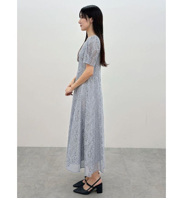MERCURYDUO「レースパイピングロングワンピース」|ワンピース|