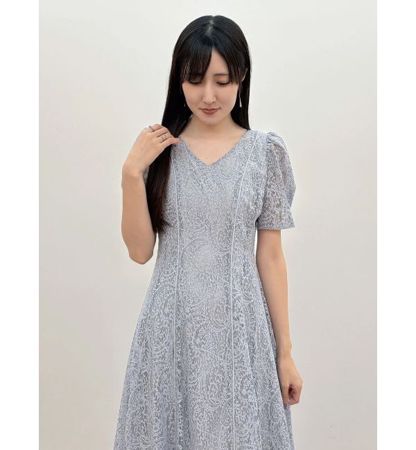 MERCURYDUO「レースパイピングロングワンピース」|ワンピース|