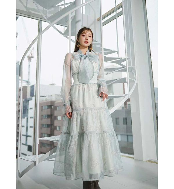 MERCURYDUO「トワルドジュイボウタイウエストリブワンピース」|ワンピース|